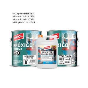 PINTURA EPÓXICA PARA PISCINAS INCOL 092 HSX 1 GL (KIT COMPLETO)